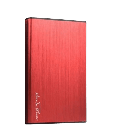 Boitier externe USB3.0 pour DD 2.5'' aluminium brossé rouge HEDEN