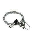Câble antivol en alliage de zinc Longueur de câble : 1m80 Diamètre de câble : 5mm