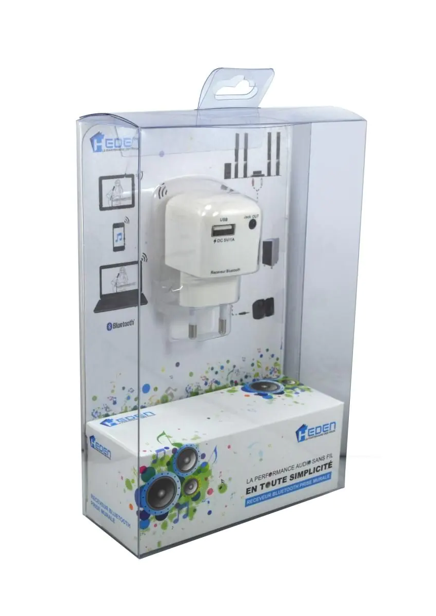 Receveur Bluetooth Heden en prise murale + cable jack