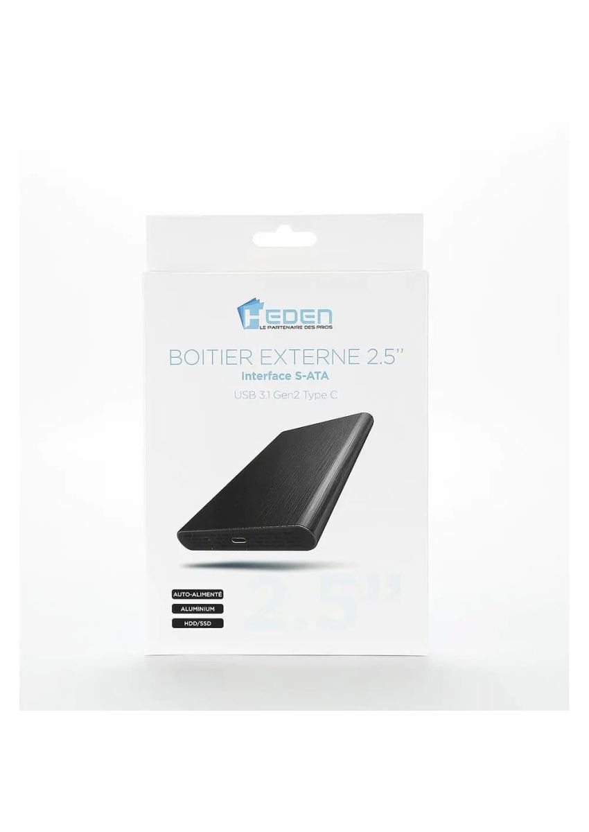 Boitier externe HEDEN 2.5' en Alu sortie USB 3.1 Gen 2